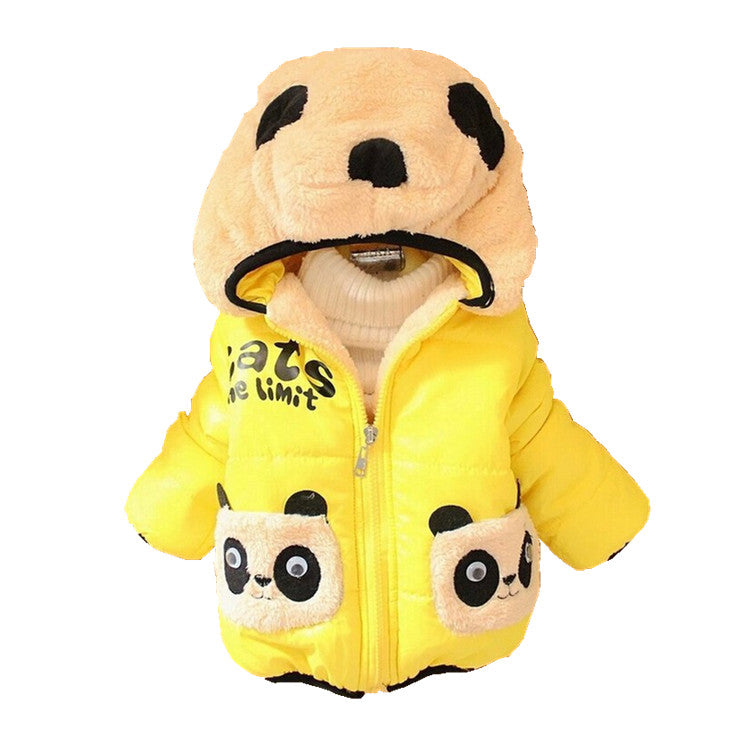 CHCDMP Baby Girls Boys Jacket Winter Warm Thick Cotton Cartoon Panda hooded Kids Coat Children Lovely Outerwear kids Clothing - Baby Homez