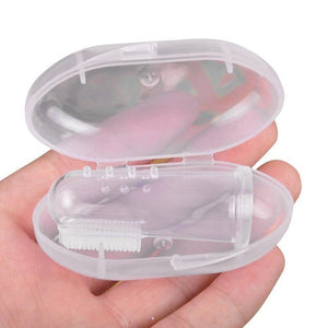 Silicon Toothbrush+Box Baby Finger Toothbrush  Children Teeth Clean Soft Silicone Infant Tooth Brush Rubber Cleaning Baby Brush - Baby Homez