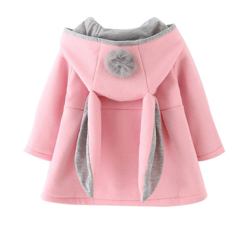 Baby Girls Coat Winter Spring Baby Girls Princess Coat Jacket Rabbit Ear Hoodie Casual Outerwear for girl  Infants clothing - Baby Homez