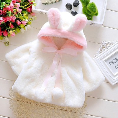 Baby Girls Coat Winter Spring Baby Girls Princess Coat Jacket Rabbit Ear Hoodie Casual Outerwear for girl  Infants clothing - Baby Homez