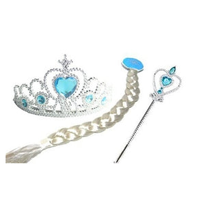 Fancy 4-10y Baby Girl Princess Elsa Dress for Girls Clothing Wear Cosplay Elza Costume Halloween Christmas Party With Crown - Baby Homez