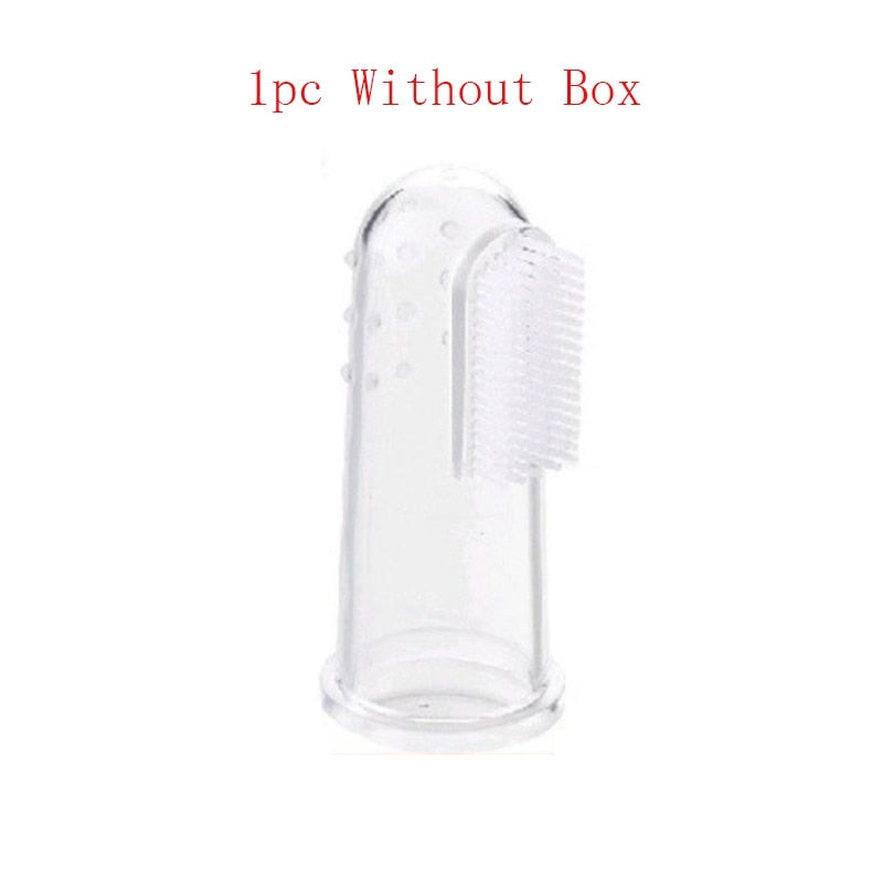 1 Set Soft Baby Finger Toothbrush and Box Silicone Baby Brush Teeth Cleaning Care Hygiene Brush Infant Tooth Brush for Newborn - Baby Homez