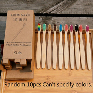 10pcs/set Child Soft Bristle Toothbrush for Children Teeth Bamboo Training Toothbrushes Baby Dental Care Tooth Brush - Baby Homez