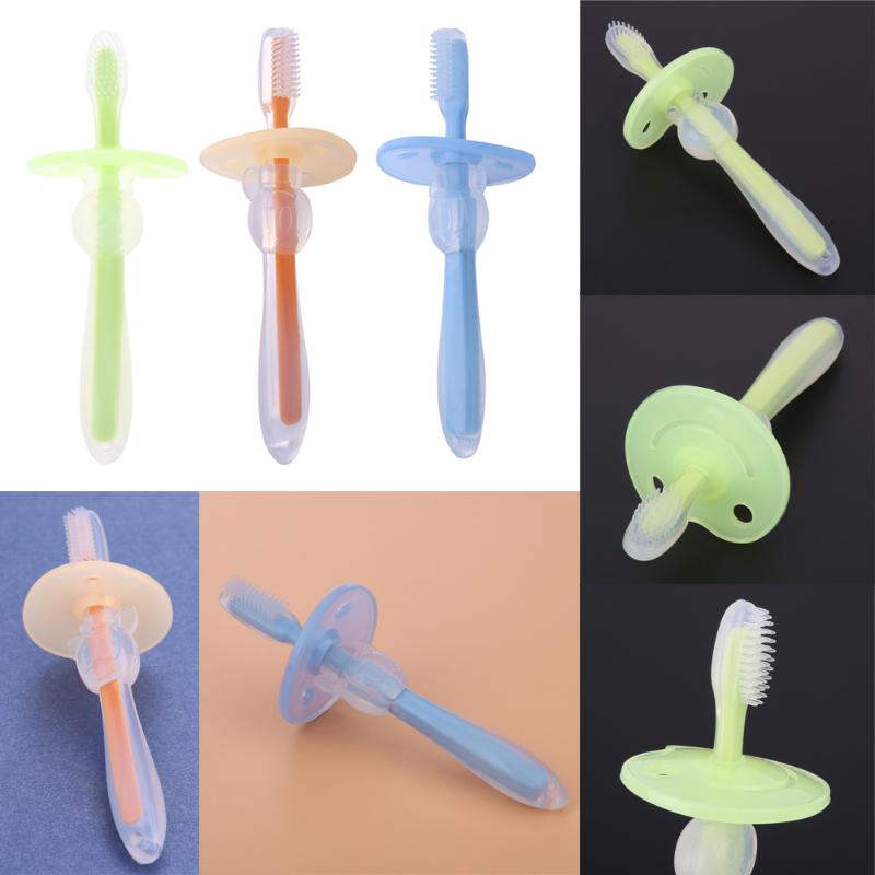 1PC Kids Soft Silicone Training Toothbrush Newborn Baby Children Dental Oral Care Tooth Brush Tool Baby Kids Teething Teether - Baby Homez