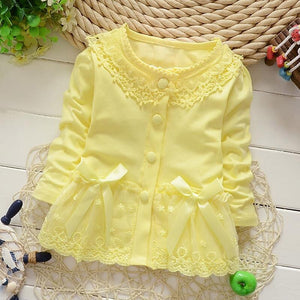 IENENS 1PC Spring Girl Lace Coats Baby Toddler Infant Shirts Tops Clothing Kids Girls Cotton Coat Children Long Sleeves Blouses - Baby Homez