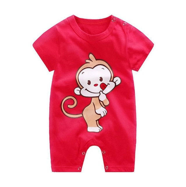 2020 Cheap cotton Baby romper Short Sleeve baby clothing One Piece Summer Unisex Baby Clothes girl and boy jumpsuits Giraffe - Baby Homez