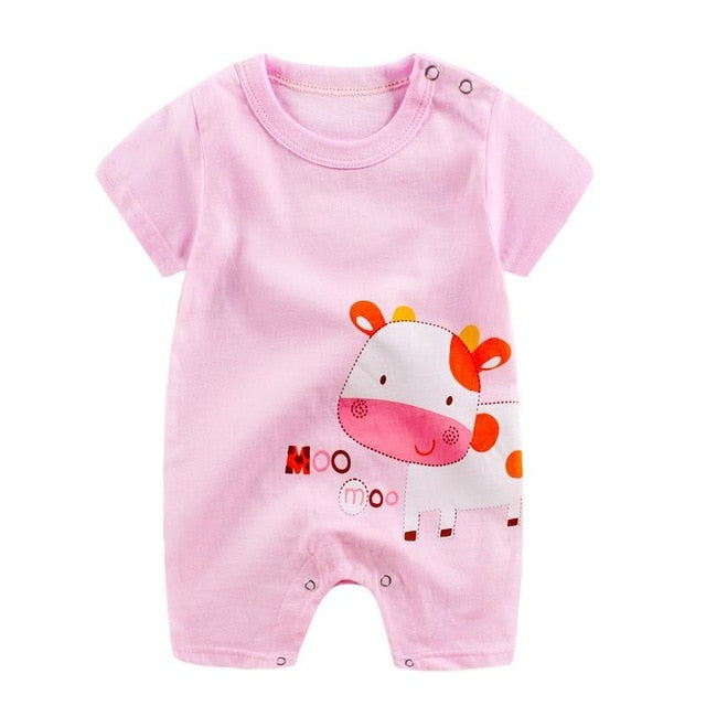 2020 Cheap cotton Baby romper Short Sleeve baby clothing One Piece Summer Unisex Baby Clothes girl and boy jumpsuits Giraffe - Baby Homez