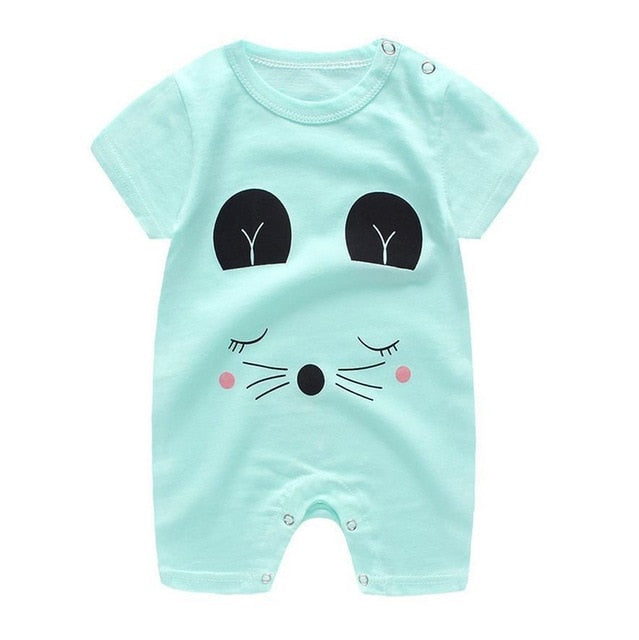 2020 Cheap cotton Baby romper Short Sleeve baby clothing One Piece Summer Unisex Baby Clothes girl and boy jumpsuits Giraffe - Baby Homez