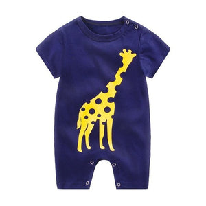 2020 Cheap cotton Baby romper Short Sleeve baby clothing One Piece Summer Unisex Baby Clothes girl and boy jumpsuits Giraffe - Baby Homez