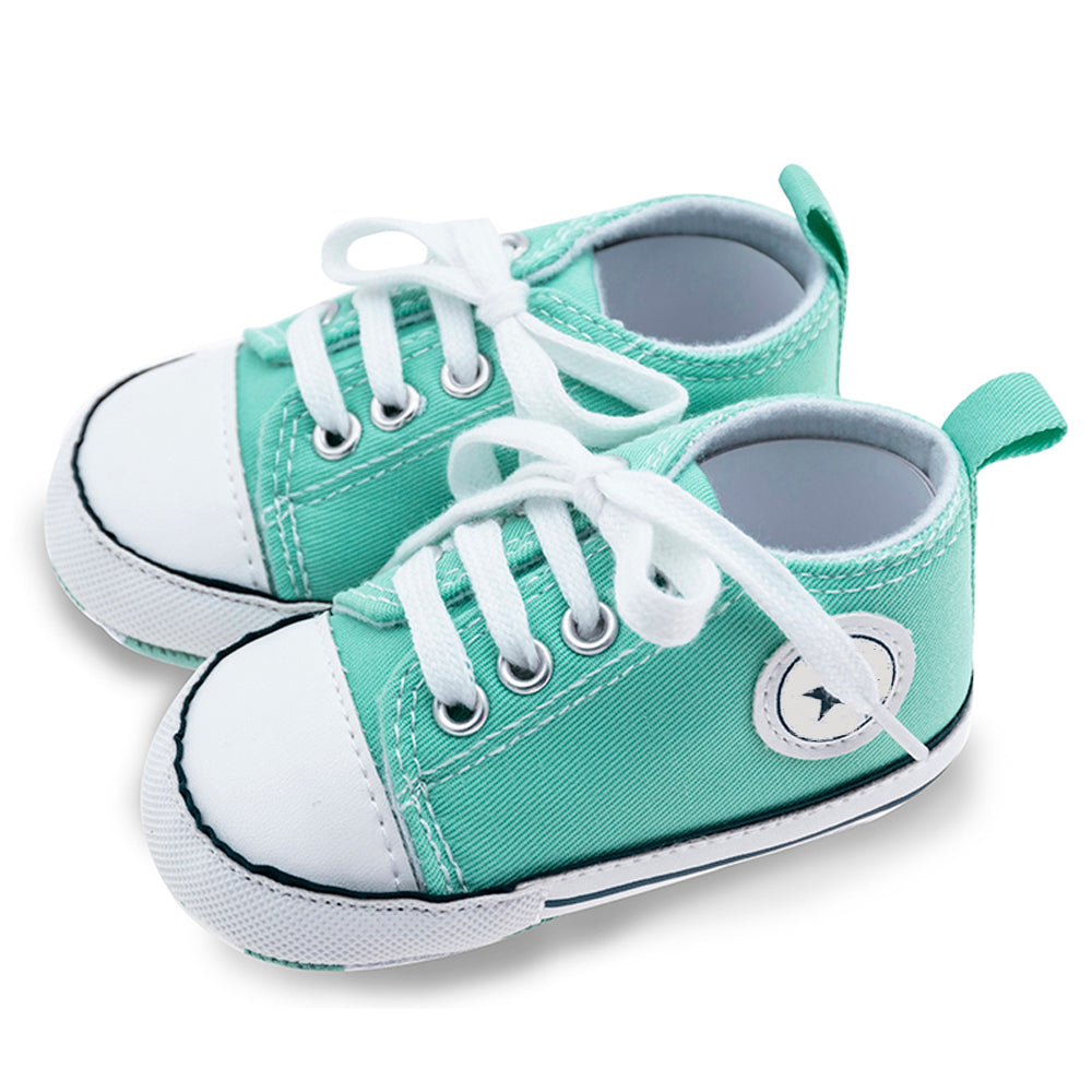 Newborn First Walkers Crib Shoe White Soft Anti-Slip Sole Unisex Toddler Casual Canvas Baby Infant Boy Girl Shoes - Baby Homez