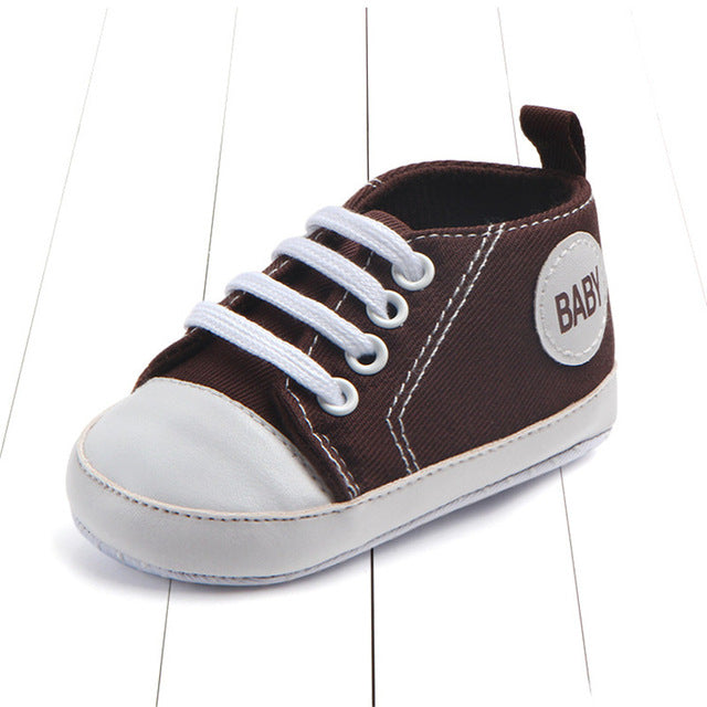 New Canvas Classic Sports Sneakers Newborn Baby Boys Girls First Walkers Shoes Infant Toddler Soft Sole Anti-slip Baby Shoes - Baby Homez