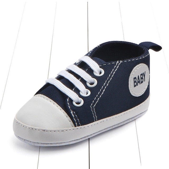 New Canvas Classic Sports Sneakers Newborn Baby Boys Girls First Walkers Shoes Infant Toddler Soft Sole Anti-slip Baby Shoes - Baby Homez