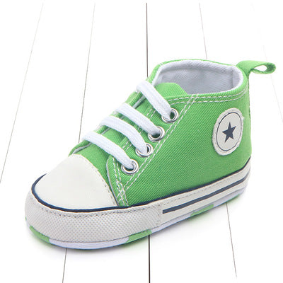 New Canvas Classic Sports Sneakers Newborn Baby Boys Girls First Walkers Shoes Infant Toddler Soft Sole Anti-slip Baby Shoes - Baby Homez