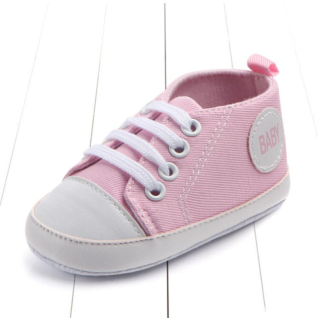 New Canvas Classic Sports Sneakers Newborn Baby Boys Girls First Walkers Shoes Infant Toddler Soft Sole Anti-slip Baby Shoes - Baby Homez
