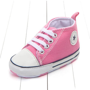 New Canvas Classic Sports Sneakers Newborn Baby Boys Girls First Walkers Shoes Infant Toddler Soft Sole Anti-slip Baby Shoes - Baby Homez