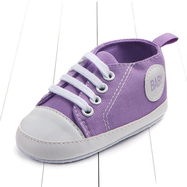 New Canvas Classic Sports Sneakers Newborn Baby Boys Girls First Walkers Shoes Infant Toddler Soft Sole Anti-slip Baby Shoes - Baby Homez