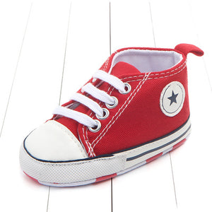 New Canvas Classic Sports Sneakers Newborn Baby Boys Girls First Walkers Shoes Infant Toddler Soft Sole Anti-slip Baby Shoes - Baby Homez