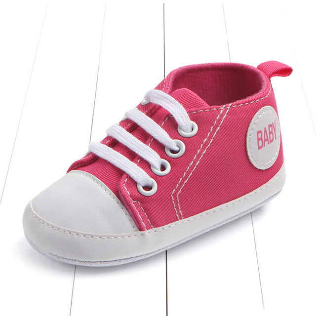 New Canvas Classic Sports Sneakers Newborn Baby Boys Girls First Walkers Shoes Infant Toddler Soft Sole Anti-slip Baby Shoes - Baby Homez
