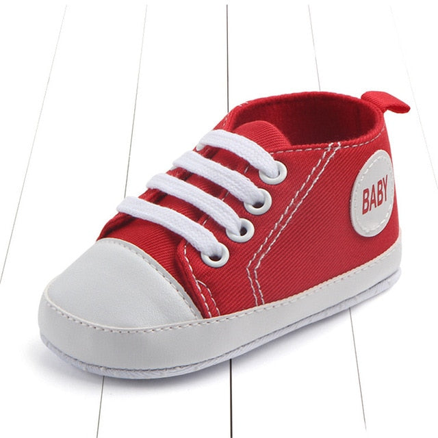 New Canvas Classic Sports Sneakers Newborn Baby Boys Girls First Walkers Shoes Infant Toddler Soft Sole Anti-slip Baby Shoes - Baby Homez