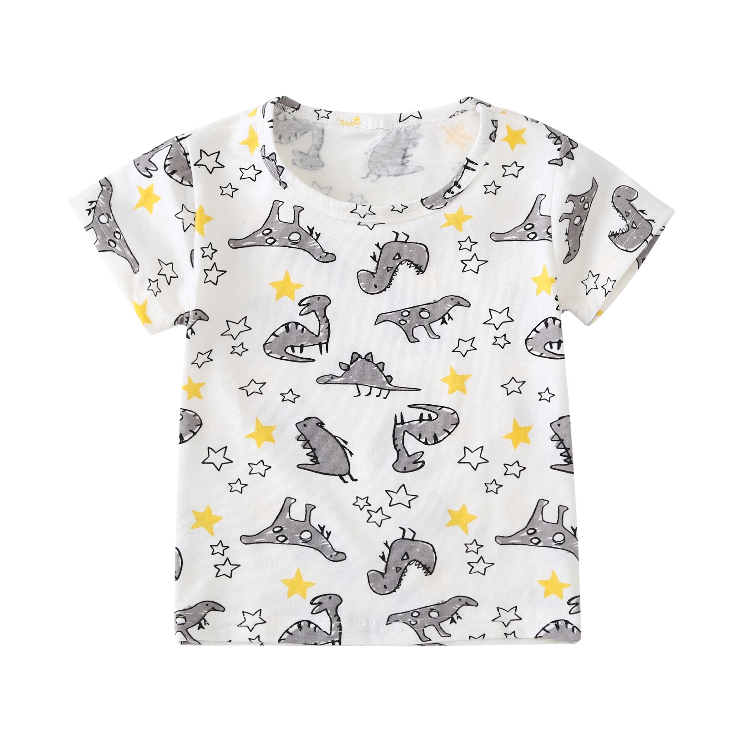 Cotton Baby Toddler Tops Kids Summer Short Sleeve T Shirt Girls Children's Clothing Princess Print Animal Cat Butterfly T-Shirt - Baby Homez