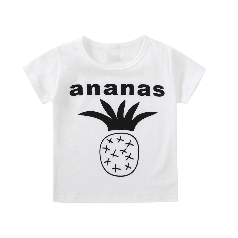 Cotton Baby Toddler Tops Kids Summer Short Sleeve T Shirt Girls Children's Clothing Princess Print Animal Cat Butterfly T-Shirt - Baby Homez
