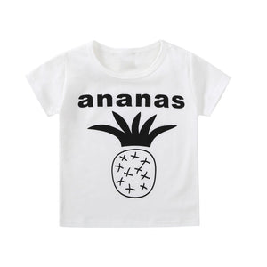 Cotton Baby Toddler Tops Kids Summer Short Sleeve T Shirt Girls Children's Clothing Princess Print Animal Cat Butterfly T-Shirt - Baby Homez
