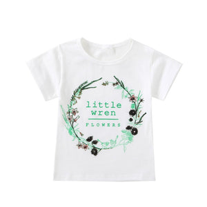 Cotton Baby Toddler Tops Kids Summer Short Sleeve T Shirt Girls Children's Clothing Princess Print Animal Cat Butterfly T-Shirt - Baby Homez
