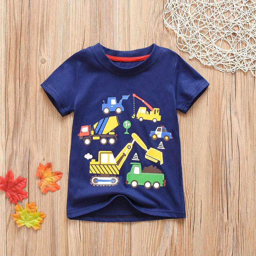 Cotton Baby Toddler Tops Kids Summer Short Sleeve T Shirt Girls Children's Clothing Princess Print Animal Cat Butterfly T-Shirt - Baby Homez