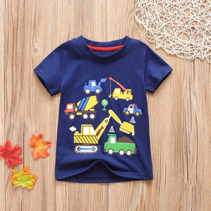 Cotton Baby Toddler Tops Kids Summer Short Sleeve T Shirt Girls Children's Clothing Princess Print Animal Cat Butterfly T-Shirt - Baby Homez