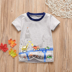 Cotton Baby Toddler Tops Kids Summer Short Sleeve T Shirt Girls Children's Clothing Princess Print Animal Cat Butterfly T-Shirt - Baby Homez