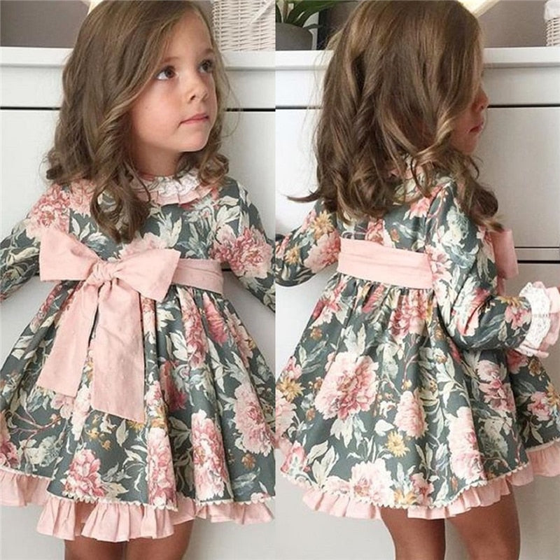 2019 New Autumn Newborn Floral Dress Cute Infant Baby Clothes Dress For Girl Clothing Princess Party Christmas Dresses - Baby Homez