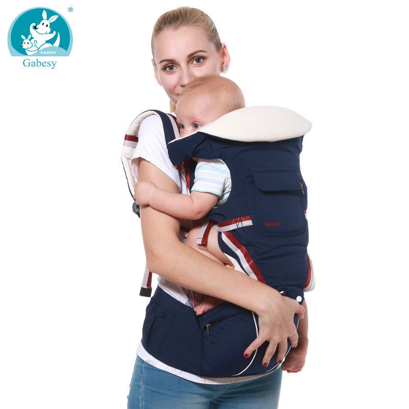 luxury 9 in 1 Baby Carrier Ergonomic Carrier Backpack Hipseat for newborn and prevent o-type legs sling Baby Kangaroos new born - Baby Homez