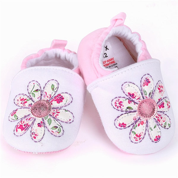 [simfamily]Kid Girls Boy First Walkers Soft Infant Toddler Shoes Cute Flower Soles Crib Shoes Footwear for Newborns baby shoes - Baby Homez
