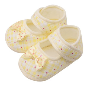 Cotton Baby Girls Shoes Infant First Walkers Toddler Girls Kid Bowknot Soft Anti-Slip Crib Shoes 0-18 Months - Baby Homez