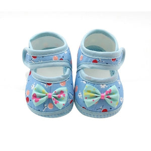 Cotton Baby Girls Shoes Infant First Walkers Toddler Girls Kid Bowknot Soft Anti-Slip Crib Shoes 0-18 Months - Baby Homez