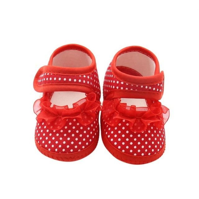 Cotton Baby Girls Shoes Infant First Walkers Toddler Girls Kid Bowknot Soft Anti-Slip Crib Shoes 0-18 Months - Baby Homez