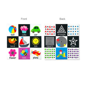 Baby Toys For Newborn Soft Cloth Book 0-12 Months Kids Learning Educational Black/White Cognition Rustle Sound Newspaper - Baby Homez