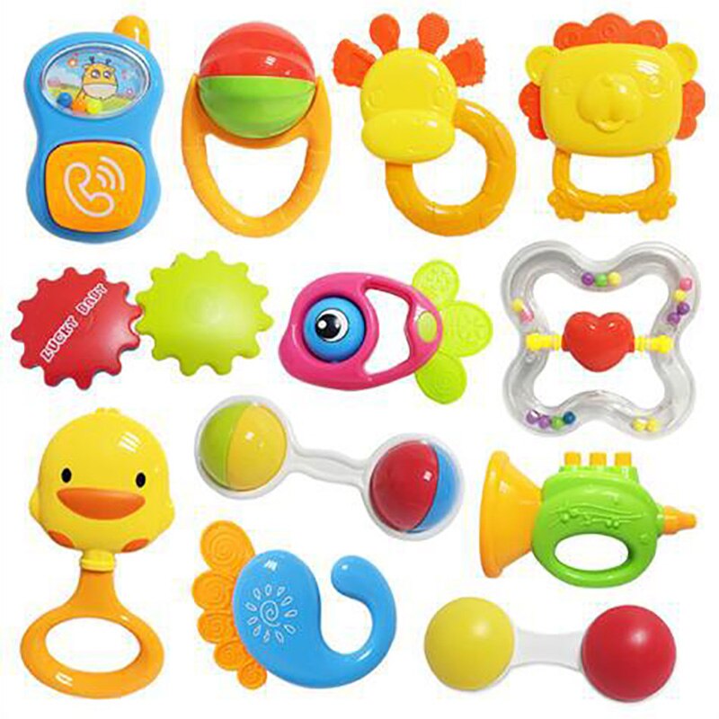 Infant Baby Rattles Mobiles Teether Toys Infant Music Lovely Hand Shake Bell Ring Bed Crib Newborn Educational Toy - Baby Homez