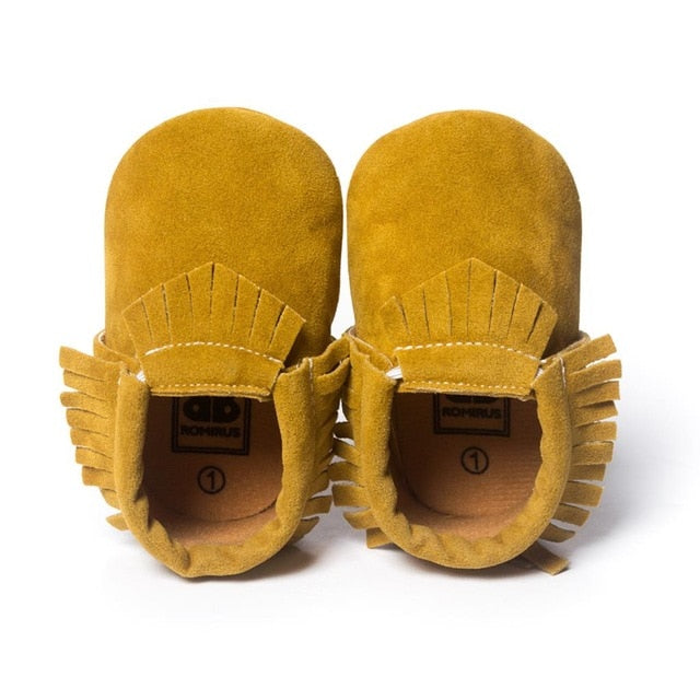 2019 PU Suede Leather Newborn Baby Moccasins Shoes Soft Soled Non-slip Crib First Walker - Baby Homez