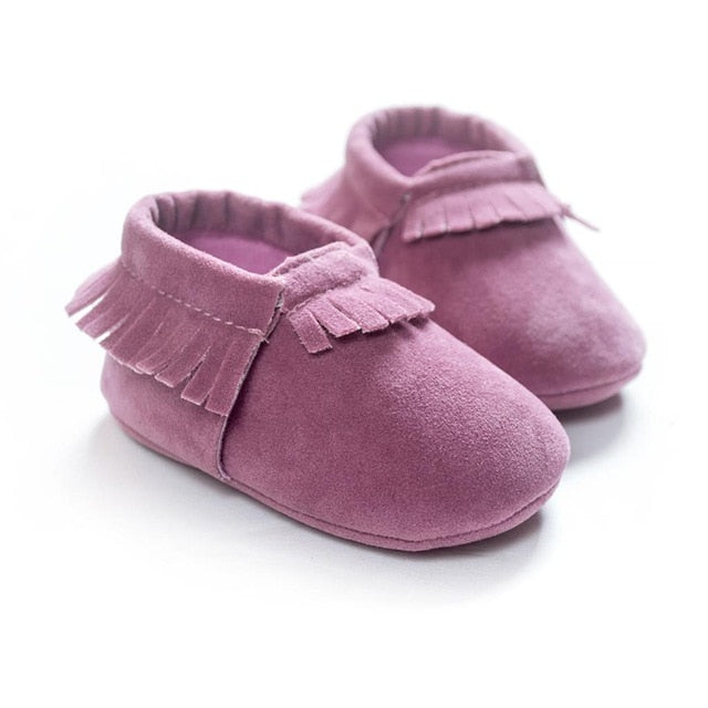 2019 PU Suede Leather Newborn Baby Moccasins Shoes Soft Soled Non-slip Crib First Walker - Baby Homez