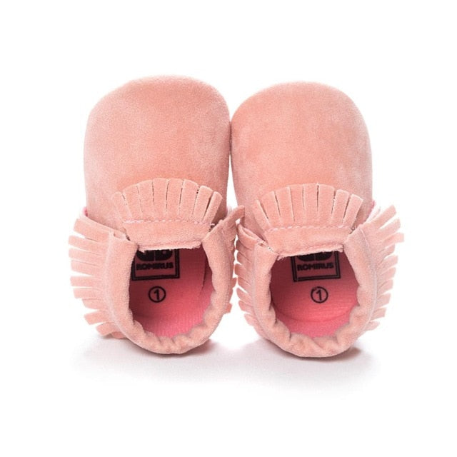 2019 PU Suede Leather Newborn Baby Moccasins Shoes Soft Soled Non-slip Crib First Walker - Baby Homez
