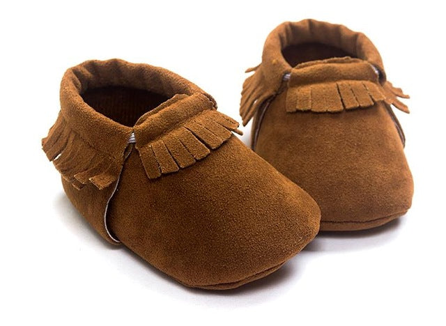 2019 PU Suede Leather Newborn Baby Moccasins Shoes Soft Soled Non-slip Crib First Walker - Baby Homez