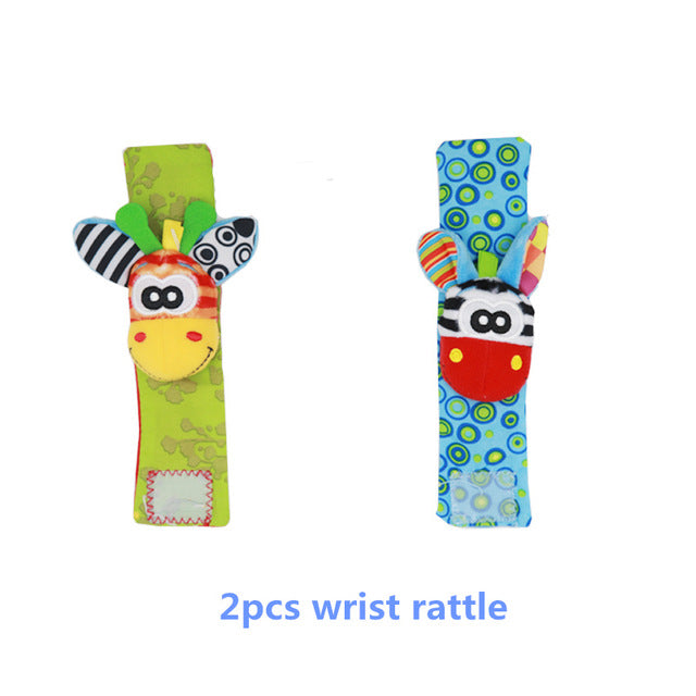 Infant Baby Kids Socks rattle toys Wrist Rattle and Foot Socks 0~24 Months 20% off - Baby Homez