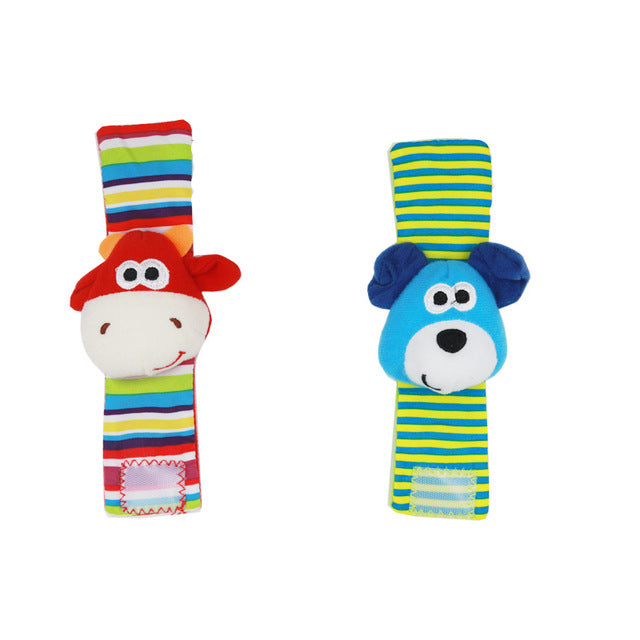 Infant Baby Kids Socks rattle toys Wrist Rattle and Foot Socks 0~24 Months 20% off - Baby Homez
