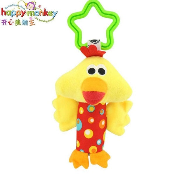 Baby Kids Rattle Toys Cartoon Animal Plush Hand Bell Baby Stroller Crib Hanging Rattles Infant Baby Toys Gifts 35% off - Baby Homez