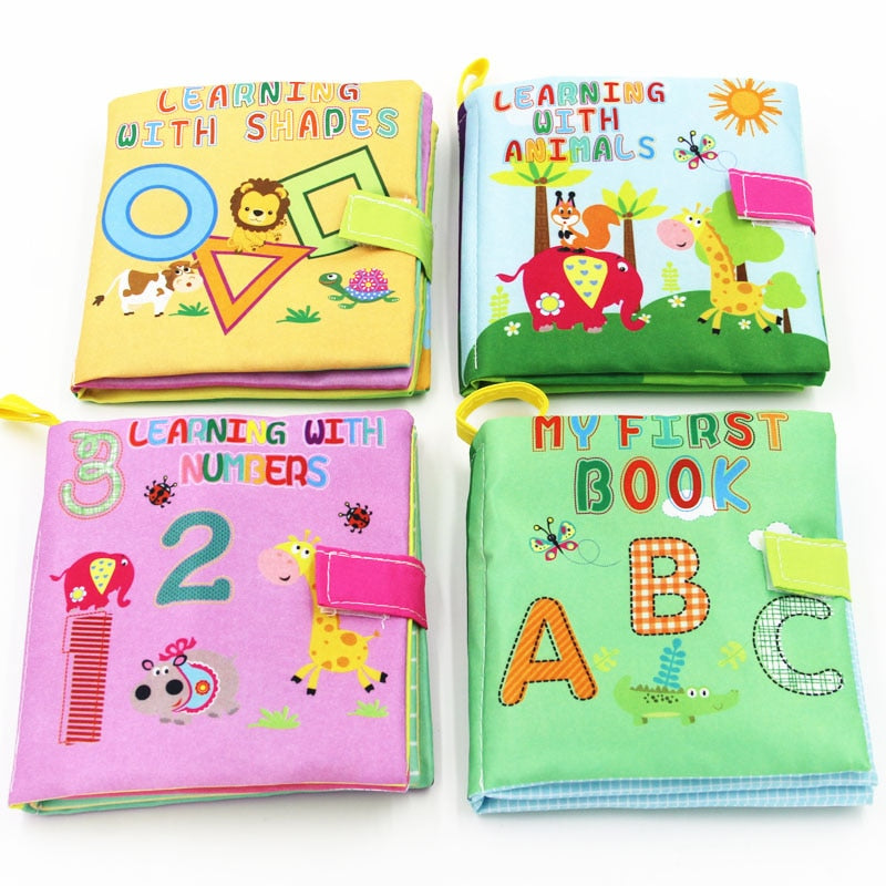 0-36 Months Baby Toys Soft Cloth Books  Infant Educational Stroller Rattle Toy Newborn Crib Bed Baby Toys - Baby Homez