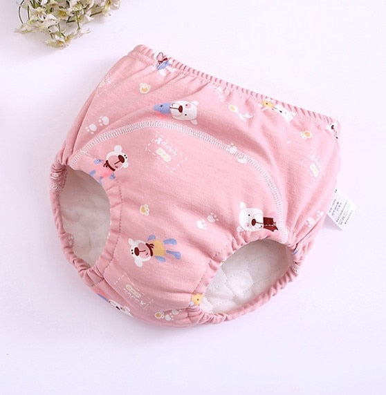New 6Layers Crotch Baby Diapers Reusable Training Pants  Washable Cloth Nappy Diaper Waterproof Cotton Potty Panties  Underwear - Baby Homez