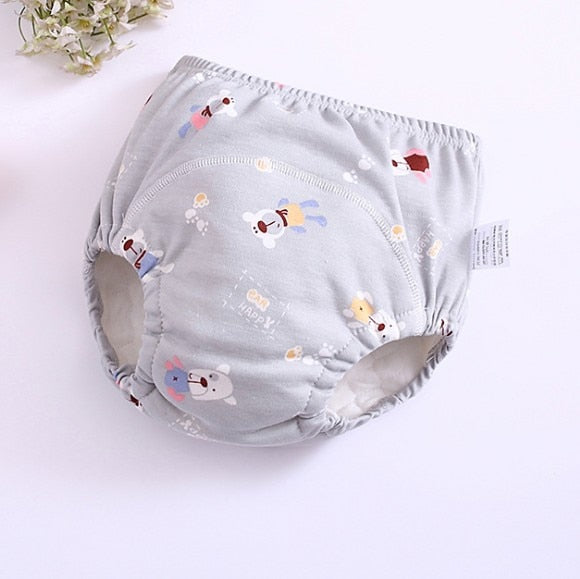 New 6Layers Crotch Baby Diapers Reusable Training Pants  Washable Cloth Nappy Diaper Waterproof Cotton Potty Panties  Underwear - Baby Homez