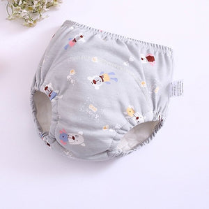 New 6Layers Crotch Baby Diapers Reusable Training Pants  Washable Cloth Nappy Diaper Waterproof Cotton Potty Panties  Underwear - Baby Homez