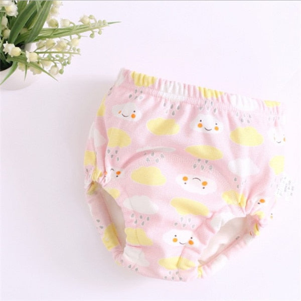 New 6Layers Crotch Baby Diapers Reusable Training Pants  Washable Cloth Nappy Diaper Waterproof Cotton Potty Panties  Underwear - Baby Homez